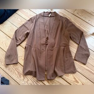 Halara V Neck Single Front Work Peplum Jacket size L